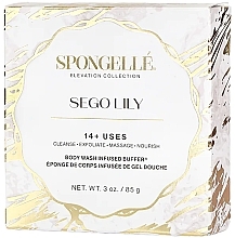 Пінна багаторазова губка для душу - Spongelle Elevation Body Wash Infused Buffer Sego Lily — фото N2