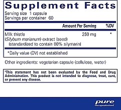Диетическая добавка "Силимарин", капсулы - Pure Encapsulations Silymarin — фото N2