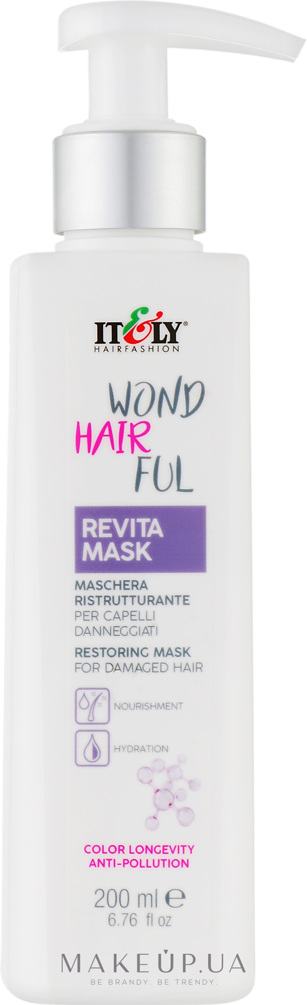 Восстанавливающая маска для волос - Itely Hairfashion WondHairFul Revita Mask — фото 200ml