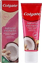 Зубна паста "Кокос та імбир" - Colgate Natural Extracts Coconut & Ginger Toothpaste — фото N2