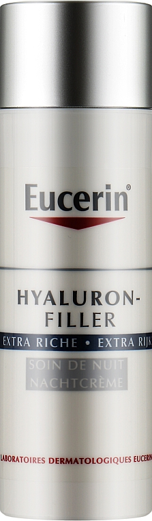 Нічний крем для дуже сухої шкіри обличчя - Eucerin Hyaluron-Filler Extra Riche Night Cream — фото N1