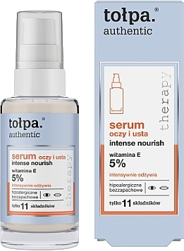 Сироватка для очей і губ - Tolpa Authentic Intense Nourish — фото N1