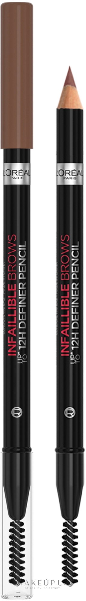 Карандаш для бровей - L'Oreal Paris Infaillible Brows 12H Definer Pencil — фото 3.0 - Brunette