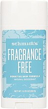 Натуральный дезодорант - Schmidt's Deodorant Sensitive Skin Fragrance Free Stick — фото N1