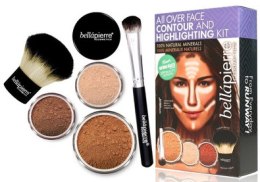 Духи, Парфюмерия, косметика Набор для моделирования лица "Dark" - Bellapierre All Over Face Contour and Highlighting Kit "Dark"