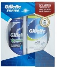 Духи, Парфюмерия, косметика Набор - Gillette Series Sensitive (gel/200ml + balm/100ml)