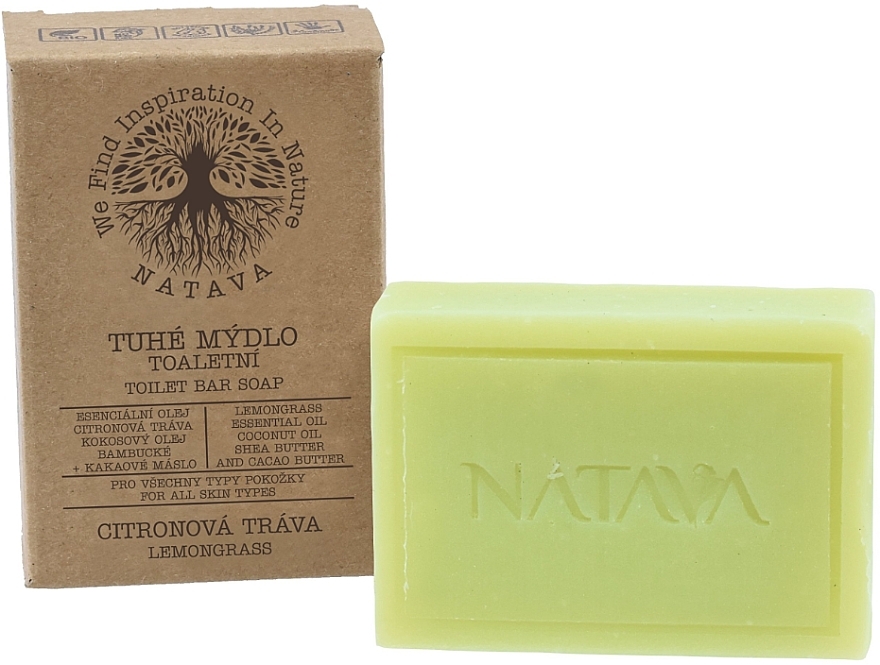 Твердое туалетное мыло "Лемонграсс" - Natava Toilet Bar Soap — фото N1