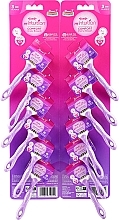 Жіночі одноразові бритви з трьома лезами, 6 шт. - Wilkinson Sword Xtreme 3 My Intuition Comfort Cherry Blossom — фото N1