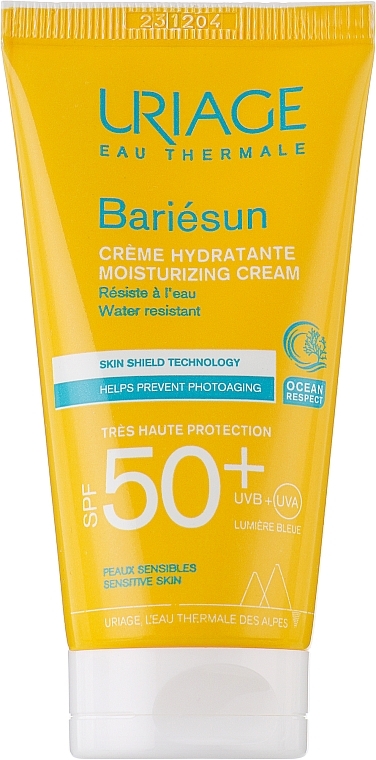 Сонцезахисний зволожувальний крем для тіла - Uriage Bariesun Moisturuzing Cream SPF50+ — фото N1