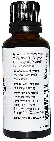 Ефірна олія "Суміш романтична. Букет олійної суміші" - Now Foods Essential Oils Bottled Bouquet Oil Blend — фото N2