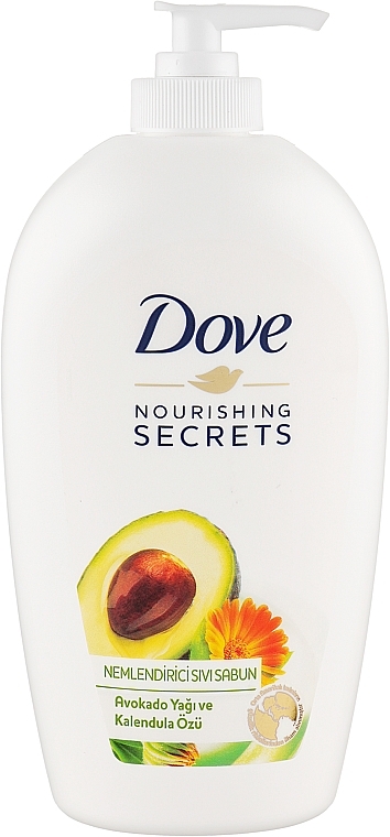 УЦЕНКА Крем-мыло "Масло авокадо и экстракт календулы" - Dove Nourishing Secrets * — фото N1
