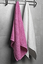 Набор полотенец для лица, белое и марсала "Twins" - MAKEUP Face Towel Set Marsala + White — фото N3
