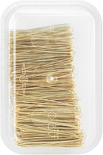 Шпильки для волосся рівні, 60 мм., золотисті - Tico Professional — фото N3