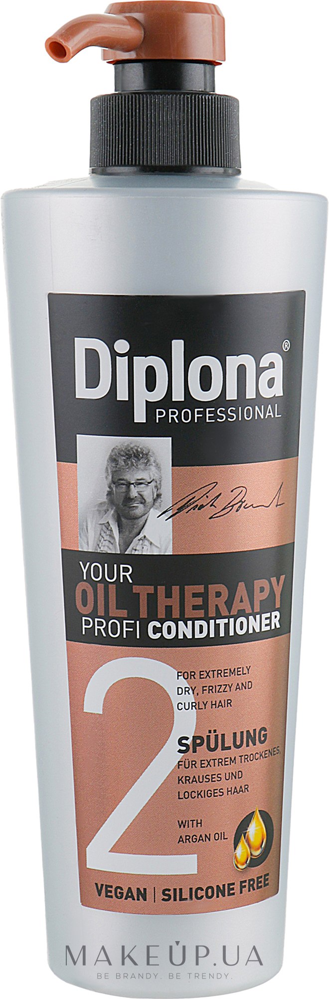 Кондиционер для сухих и ломких волос с аргановым масло - Diplona Professional Conditioner Oil Therapy — фото 600ml