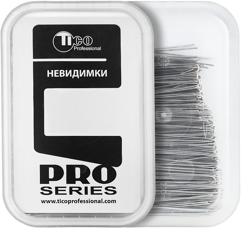 Шпильки для волосся рівні, 60 мм., сріблясті - Tico Professional — фото N3