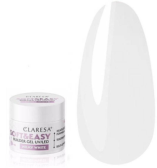 Гель для ногтей - Claresa Oft & Easy Bulder Gel Milky White — фото N1