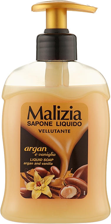 Жидкое мыло "Аргана и ваниль" - Malizia Liquid Soap Argan And Vaniglia — фото N1