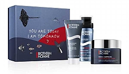 Парфумерія, косметика Набір - Biotherm Homme Force Supreme Youth Architect (cr/50ml + shaving/foam/50ml + cl/gel/40ml)