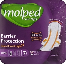 Гігієнічні прокладки Super Night Long, 7 шт. - Molped — фото N1