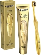 Набор - Curaprox Curasept Gold Whitening Luxury (t/paste/75ml + toothbrush) — фото N2
