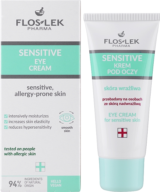 М'який крем для чутливої шкіри навколо очей - Floslek Eye Care Expert Midl Eye Cream For Sensitive Skin — фото N2