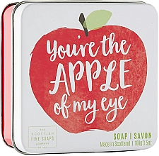 Парфумерія, косметика Мило для тіла у металевій коробці "Яблуко" - Scottish Fine Soap In A Tin Fruits Apple Soap