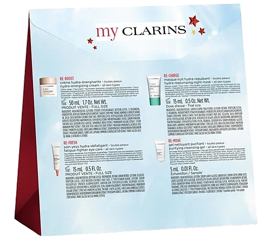 Набор - Clarins My Clarins Christmas Collection (cr/50ml + eye/gel/15ml + gel/5ml + mask/15ml) — фото N2