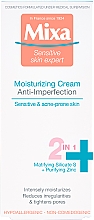 Зволожуючий крем з цинком для шкіри, схильної до недоліків - Mixa Sensitive Skin Expert 2in1 Cream — фото N3