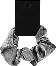 Резинка для волосся "Жатка", сіра - Lolita Accessories — фото N1