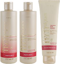 Духи, Парфюмерия, косметика Набор "Защита цвета" - Avon Advance (shamp/250 ml + cond/250 ml + mask/150 mll)