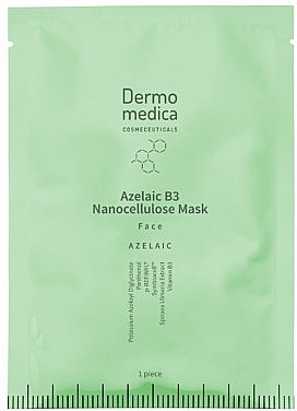 Наноцелюлозна лікувальна маска для обличчя - Dermomedica Azelaic B3 Nanocellulose Face Mask — фото N1