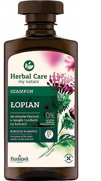 Шампунь для волосся "Ріп'яховий" - Farmona Herbal Care Shampoo — фото N1