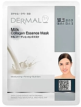 Парфумерія, косметика Колагенова тканинна маска для обличчя з молоком - Dermal Milk Collagen Essence Mask