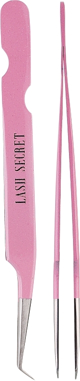 Пинцет мини L, розовый блеск - Vivienne Lash Secret — фото N1