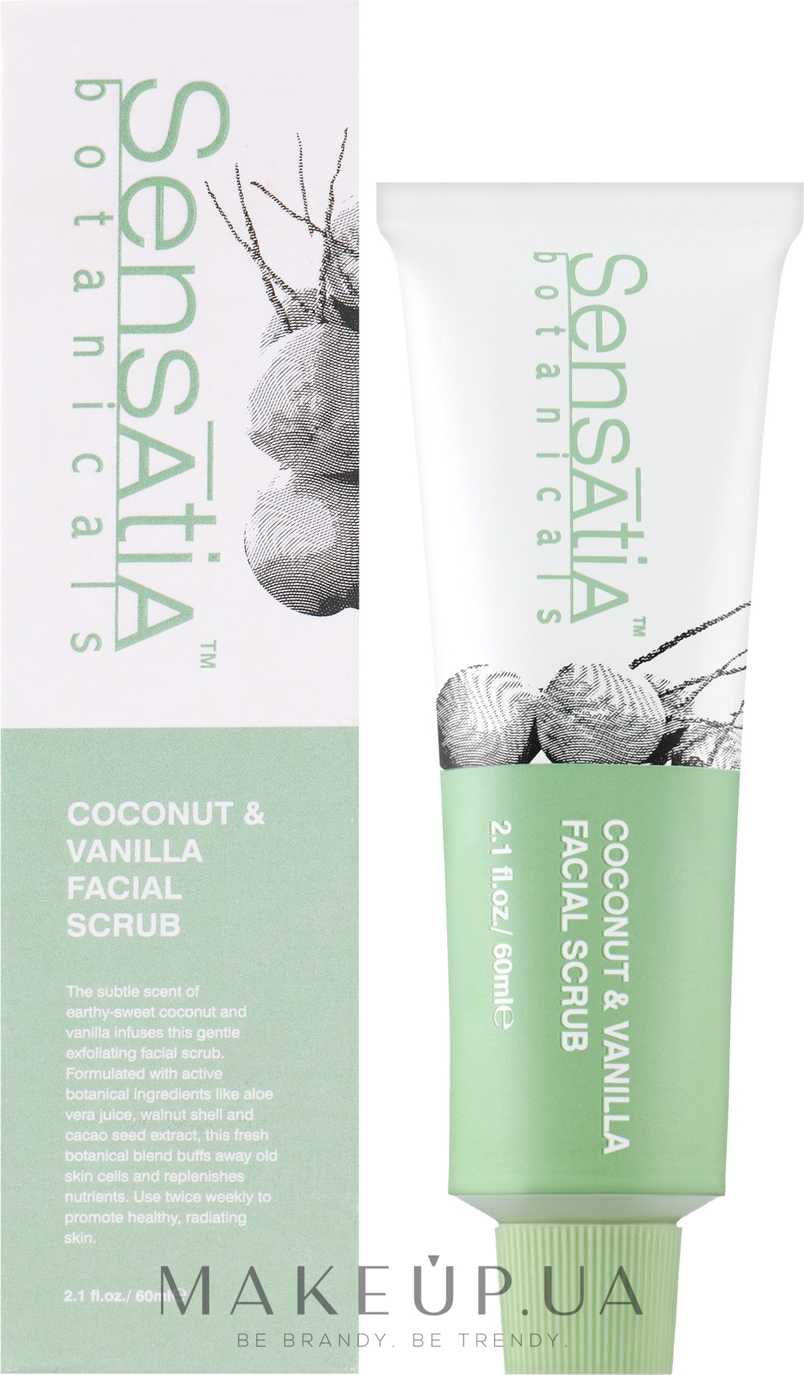 Скраб для лица "Кокос и ваниль" - Sensatia Botanicals Coconut & Vanilla Facial Scrub — фото 60ml