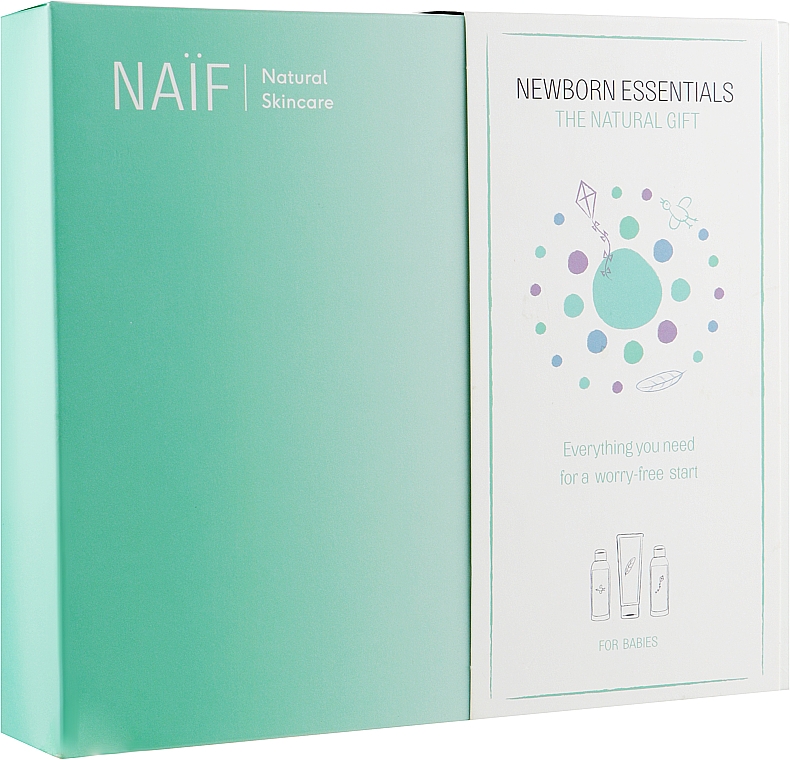 Набор - Naif Newborn Essentials the Natural Gift (b/oil/100ml + b/cr/75ml + b/oil/100ml) — фото N1