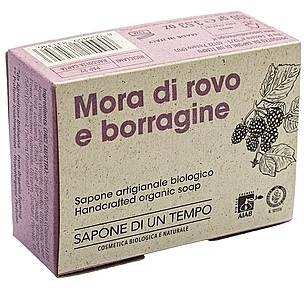 Органическое мыло "Ежевика и бурачник" - Sapone Di Un Tempo Organic Soap Blackberry And Borage — фото N2