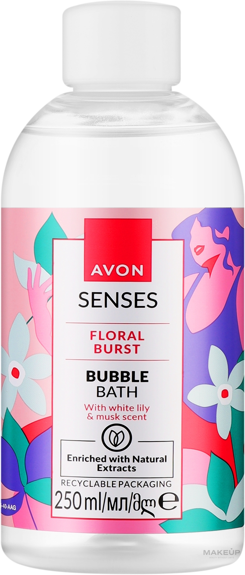 Піна для ванни "Біла лілія" - Avon Floral Burst Bath Bubble — фото 250ml