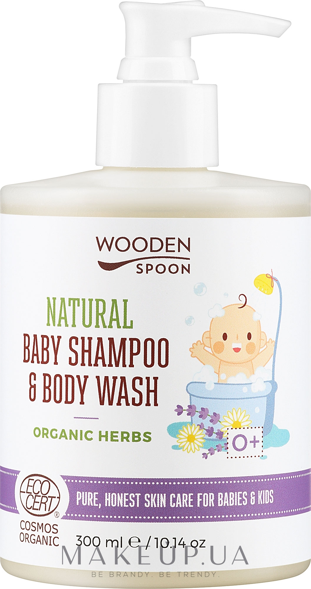 Шампунь-гель для тела, детский - Wooden Spoon Natural Baby Shampoo & Body Wash Organic Herbs — фото 300ml