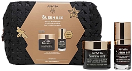 Парфумерія, косметика Набір - Apivita Set Queen Bee Rich (f/cr/50ml + eye/cr/15ml + bag)