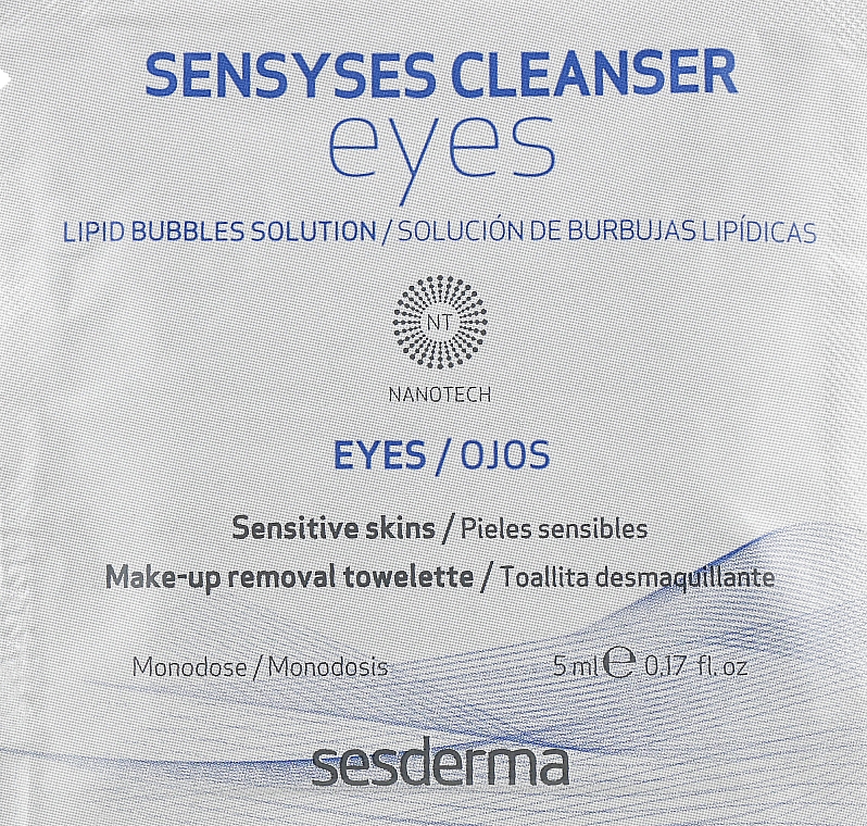 Салфетки для снятия макияжа с глаз - Sesderma Sensyses Liposomal Cleanser Eyes — фото N1
