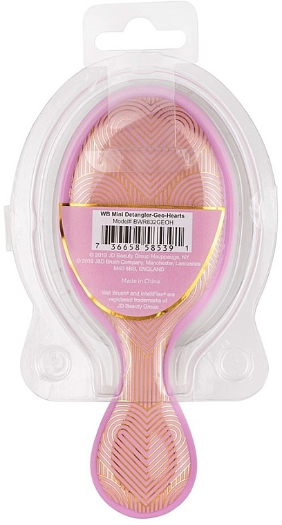 Щітка для волосся - Wet Brush Geo Mini Detangling Brush Hearts — фото N4