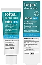Водний зволожувальний крем-гель для обличчя - Tolpa Dermo Face Sebio BHL — фото N1