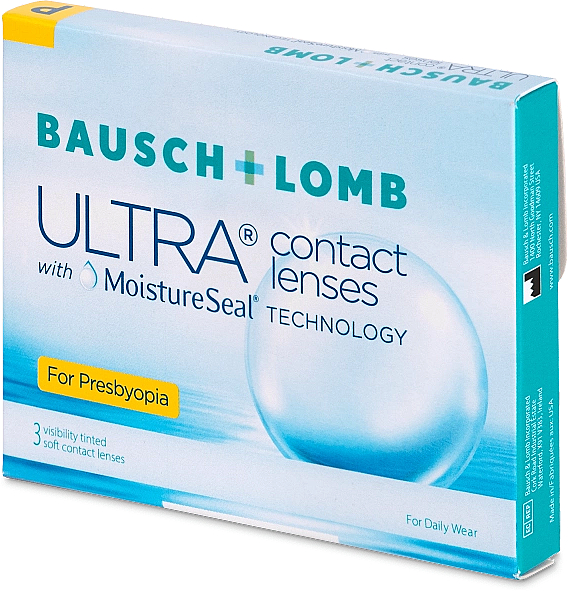 Контактні лінзи, кривизна 8.5 мм, Low, 3 шт. - Bausch & Lomb Ultra For Presbyopia — фото N1