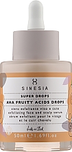 Ексфоліювальний серум з AHA-кислотами для обличчя й шкіри голови - Sinesia Super Drops — фото N1