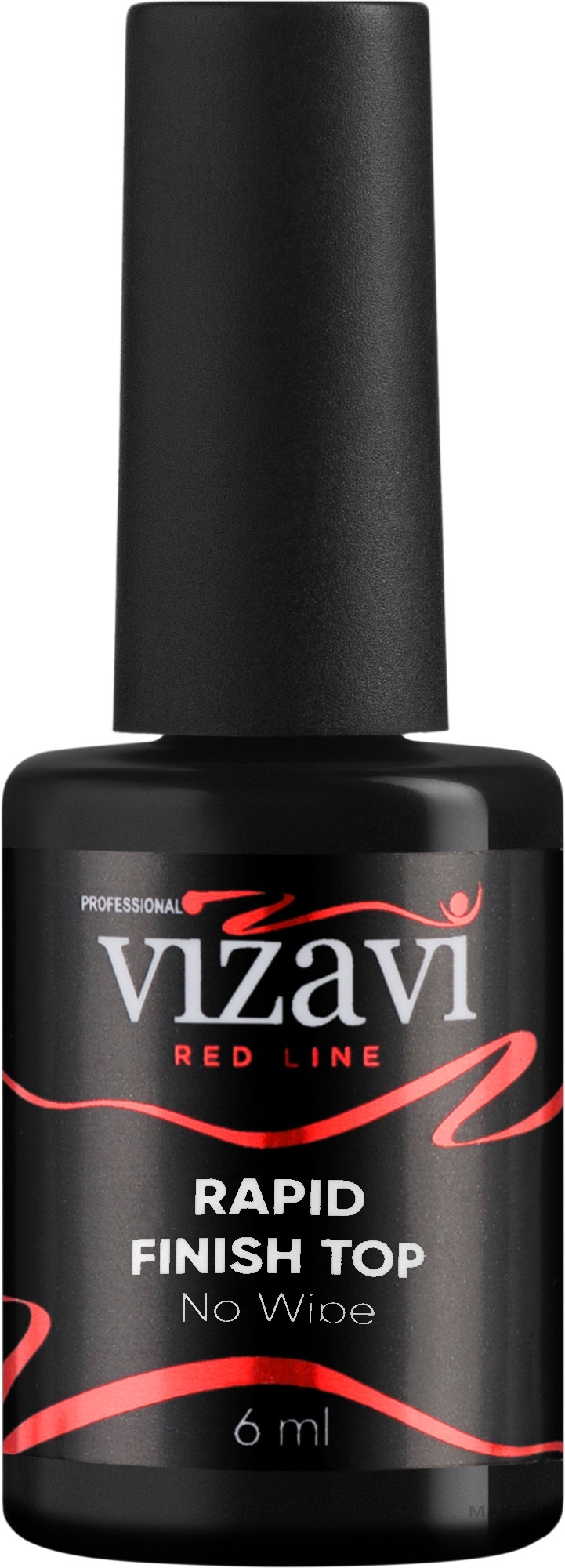 Глянцеве фінішне покриття - Vizavi Professional Red Line Rapid Finish Top No Wipe — фото 6ml