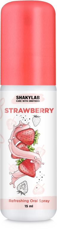 Спрей освежающий для полости рта "Strawberry" - SHAKYLAB Refreshing Oral Spray