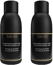 Набор - Eclat Skin London Moisturising Body Wash With Hyaluronic Acid (body/wash/2x60ml) — фото N1