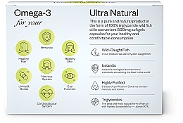 Омега-3 из трески, с витаминами А и Д3, 120 капсул - Perla Helsa Omega-3 Cod Wellness Complex Dietary Supplement — фото N2