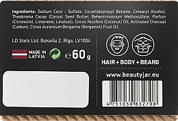Чоловічий шампунь для волосся, тіла й бороди - Beauty Jar Multi-Tool Men Shampoo Bar For Hair, Body & Beard — фото N3